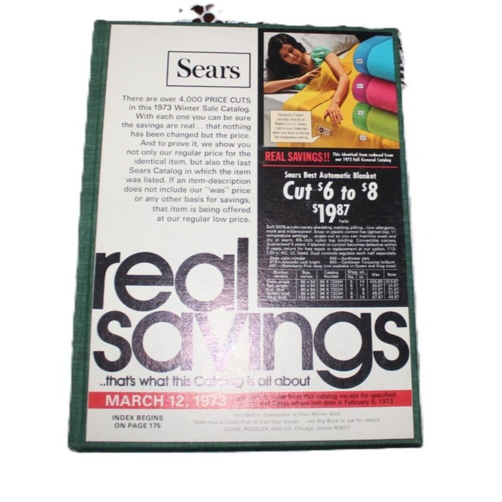 Vintage 1973 Sears Winter Sales Catalog Rare
